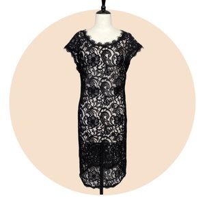 Isaac Mizrahi Black Lace Sheath Dress - Sz 10